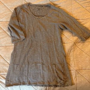 Grey and white striped Toad&Co Tunic